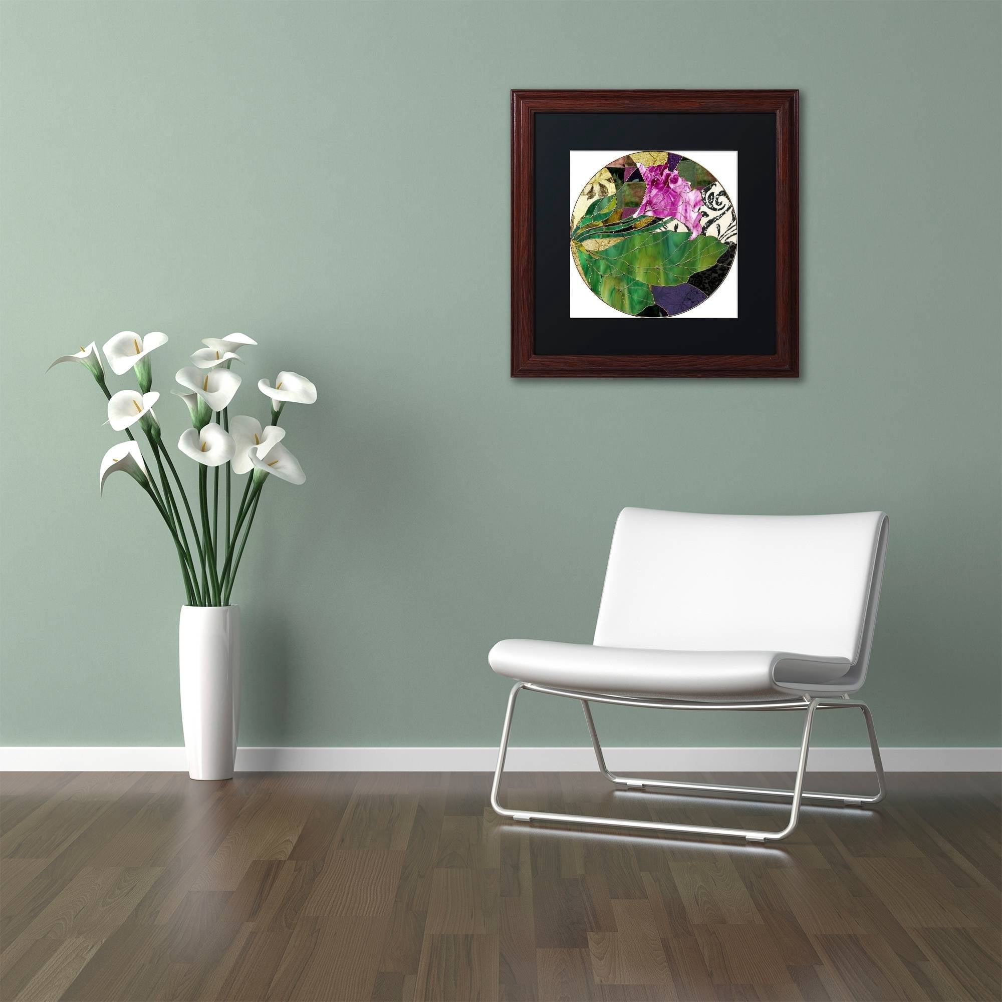 Trademark Fine Art "Glassberry I" Canvas Art by Color Bakery Black Matte, Wood Frame
