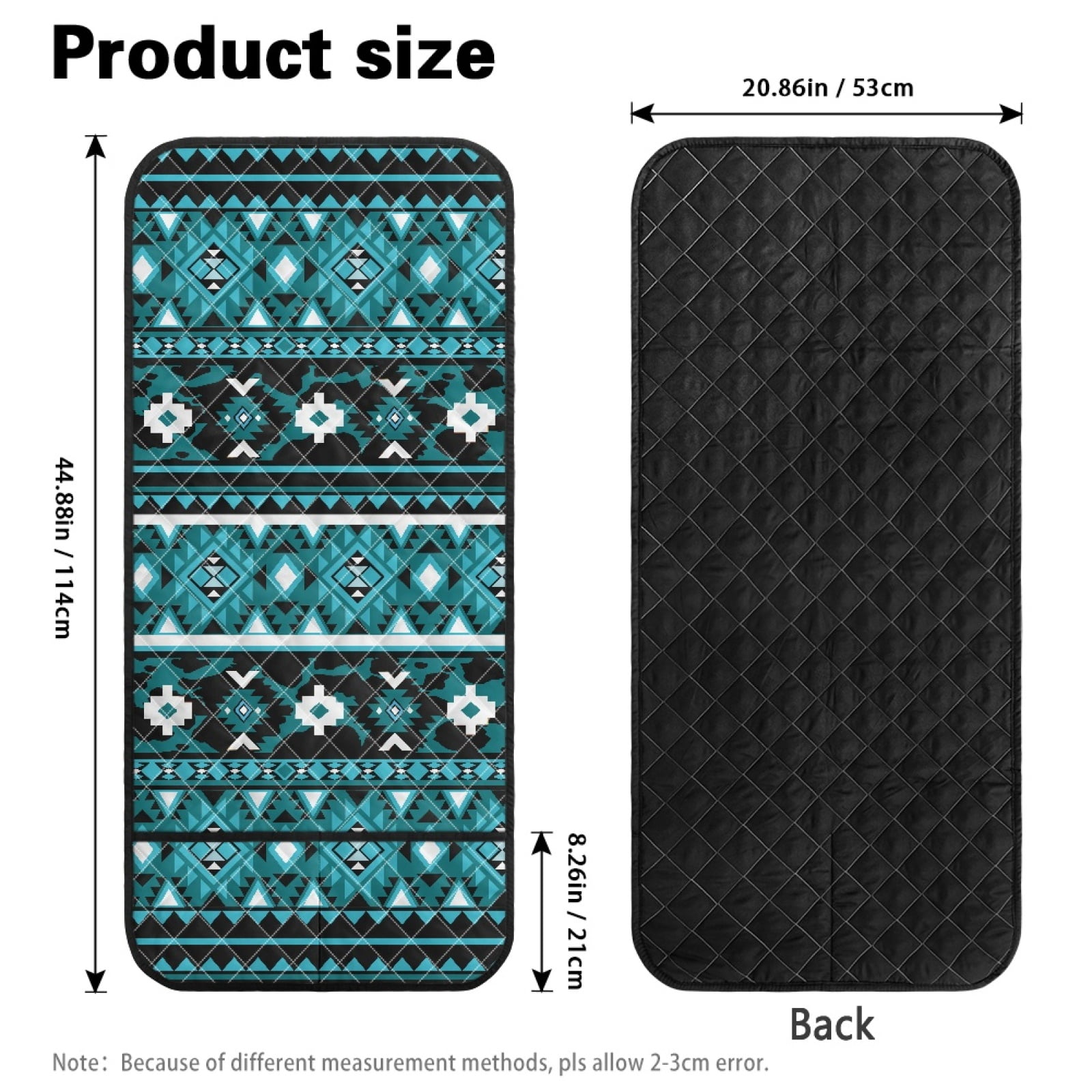 TSOVTHRID Blue Aztec Tribal Geometric Print Arm Rest Cover for Sofa with 2 Pockets Dustproof Chairs Arm Covers Anti-scratch Furniture Protector for Pet Dog Cats Easy to Install