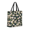 thumbnail image 2 of Sigee Flowers Print Large Capacity Zippered Tote Bag - Durable, Stylish and Versatile for Everyday Use, 2 of 9