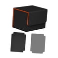 thumbnail image 4 of Card Cape Deck Box TCG Card Dice Hobbies La colección puede celebrar más de 100 cartas organización negro naranja, 4 of 8