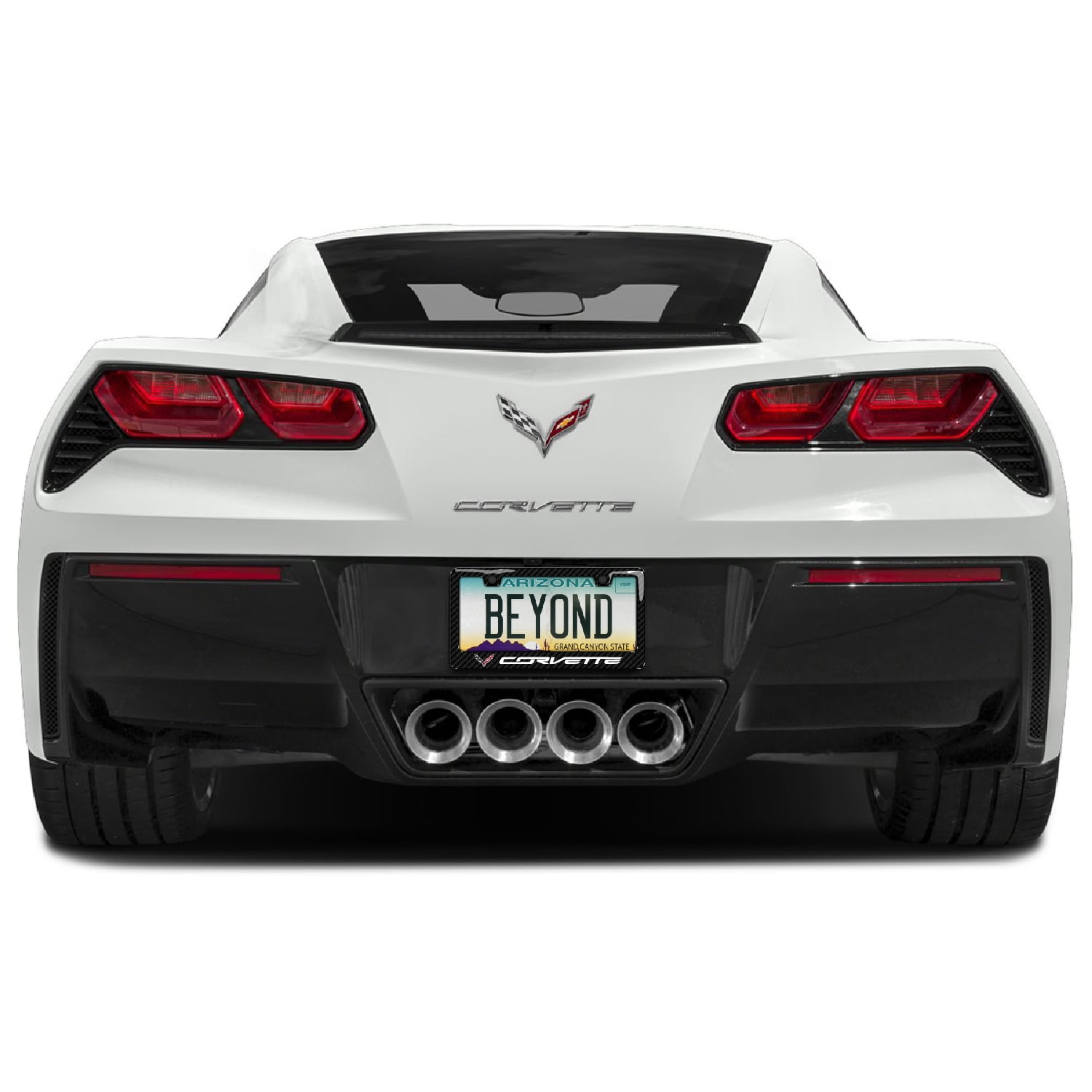 C7 Corvette Grand Sport Carbon Fiber License Plate Frame main image 1