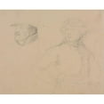 thumbnail image 2 of Théodore Géricault 18x15 Black Ornate Wood Framed Double Matted Museum Art Print Titled - Study of Two Soldiers (1818-1819), 2 of 5