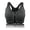 Gray, variant on Women's Zip Front Sports Bra High Impact Workout Yoga Bra Racerback Bra For Running Swimming Aerobics Fitness Pilates Sports Dance