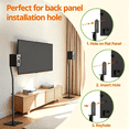 thumbnail image 6 of MountLiving Universal Speaker Stands, Height Adjustable Extend 30.7" to 39.7" for Satellite & Bookshelf Speakers,1 Pair，up to 11 lbs Per Stand, 6 of 7