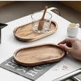 thumbnail image 2 of Wooden Small Tray Wooden Plate Oval Tray Tableware Solid Wood Dim Plate Afternoon Tea Dish, 2 of 5