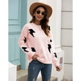thumbnail image 3 of Pull Tricoté Hiver Modèle Éclair Col Rond Pull à Manches Longues Casual Sweatshirt M, 3 of 6