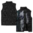 thumbnail image 4 of Ropa para hombre con estampado de panda feroz personalizado, chaleco informal y versátil, moderno y moderno, chalecos cómodos y cálidos, 4 of 5