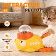 thumbnail image 2 of Dog Interactive Treat Dispenser, 2026 New Yellow Duck Cat Treat Dispenser, Interactive Dog Food Dispenser with Button, Dog Food Slow Treat Feeding Dispenser for Small & Large Cats Dogs, 2 of 7