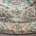 thumbnail image 4 of SAFAVIEH Round Rug 5' - Monaco Collection - Traditional Design, Grey & Light Blue, Ideal for Living Room, Bedroom, Dining Space, 4 of 9