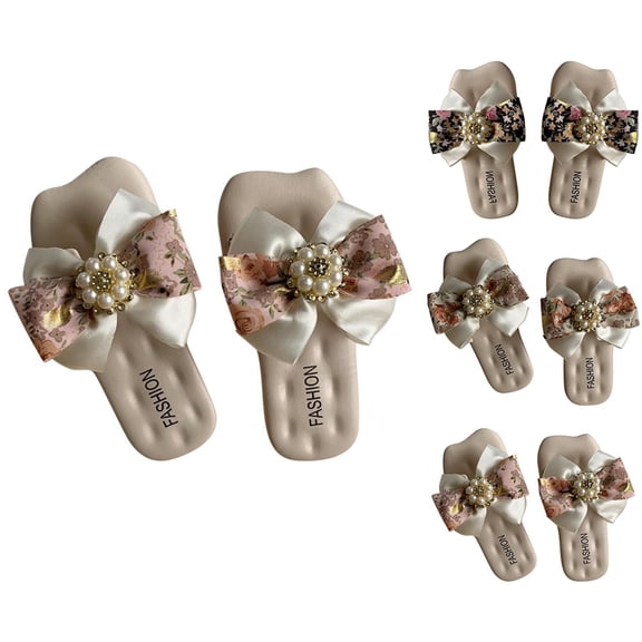 Toddler Slippers 2-9Years Children Girls Summer Slip-on Square Toe Non-Slip Flats Slides Girls Indoor Bathroom Home Outdoor Beach Slippers