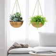 thumbnail image 6 of Large Gold Hanging Planter with Drainage, Semi-Circle Hanging Plant Holder for Indoor Plants, LightweightCeiling Basin, 6 of 6