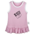 thumbnail image 1 of No Bottle No Peace Funny Dresses For Baby, Newborn Babies Skirts, Infant Princess Dress, 0-24M Kids Graphic Clothes (Pink Sleeveless Dresses, 12-18 Months), 1 of 4