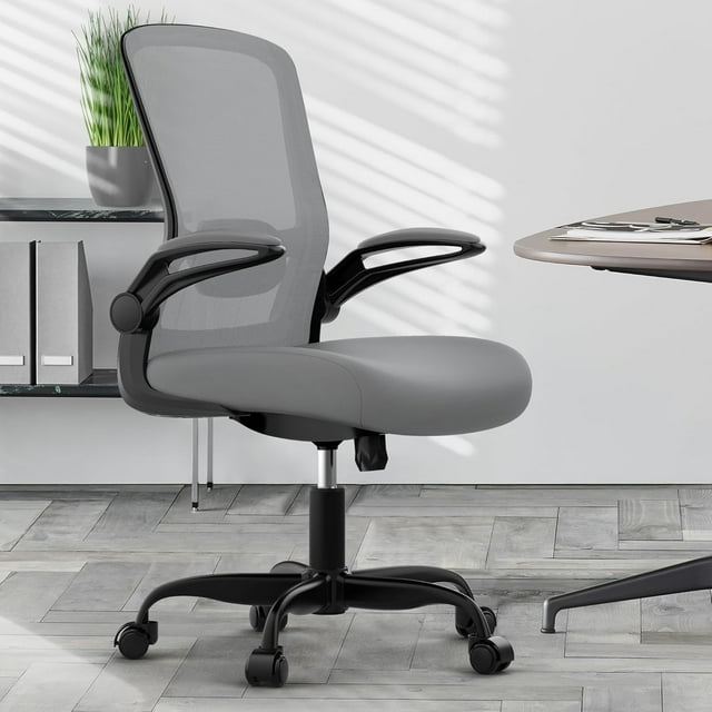 Office Chair Ergonomic Desk Chair with Adjustable Lumbar Support & Seat Height Back Mesh Computer Chair with Flip-up Armrests Task Chairs (Modern Amethyst)