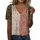thumbnail image 1 of Blusa HOTYD Boho con estampado floral con cuello en V y hombros descubiertos para mujer, 1 of 2