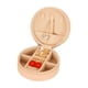 thumbnail image 3 of Caja de almacenamiento de pendientes de cuero PU redonda, caja de joyería, caja de viaje portátil, caja de cajero de joyería, 3 of 5
