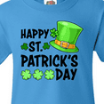 thumbnail image 4 of Inktastic Happy St. Patrick's Day Green Hat and Clovers Youth T-Shirt, 4 of 5