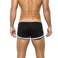 thumbnail image 4 of Men's Athletic Short Split Side Booty Short Bottoms for Running Gym Workout with Pouch Mesh Skimpy Sexy Lounging Pants for Men Lightweight Breathable Gentle Soft Comfort, 4 of 5