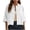 White #190, variant on Women's Cotton Linen Button Down Shirts Casual 3/4 Sleeve Double-Breasted Collared Work Blouses Lightweight Cardigan Pink L