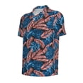 thumbnail image 2 of Balery Tropical Leaves Printed Men’s Short Sleeve Polo Shirt, Midweight Men's Shirt,Golf Polo shirts -3X-Large, 2 of 9