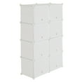 thumbnail image 5 of 7-Tier Portable 28 Pair Shoe Rack Organizer 14 Grids Tower Shelf Storage Cabinet Stand Expandable for Heels, Boots, Slippers, White, 5 of 6