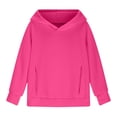 thumbnail image 5 of Splozh Sweatshirts for Girls Hoodies for Teen Girls Trendy Preppy Tween Girls Hooded Sweatshirt Long Sleeve Shirts Cute Clothes with Pocket,Hot Pink,11-12 Years, 5 of 7