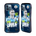 thumbnail image 1 of Head Case Designs Officially Licensed Manchester City Man City FC 2022/23 First Team Phil Foden Hybrid Case Compatible with Apple iPhone 12 / iPhone 12 Pro, 1 of 7