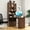 Walnut, variant on GAKMCIL 2-in-1 L-Shaped Computer Desk for Home Office or Study Writing desk, Modern Style Table with Drawers, Bookshelf & Hutch, Space-Saving Corner & storage Design (Black)(55.12"L*31.50"W*76.77"H)