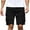 Black, variant on JIUKE Mens Cargo Shorts Drawstring High Rise Hiking Shorts Knee Length Summer Casual Shorts with Pockets