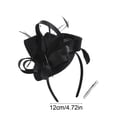 thumbnail image 3 of Black Fascinator Headband Vintage Flower Fascinator Hat for Women for Weddings Tea Party with Feathers Mesh Clip, 3 of 6
