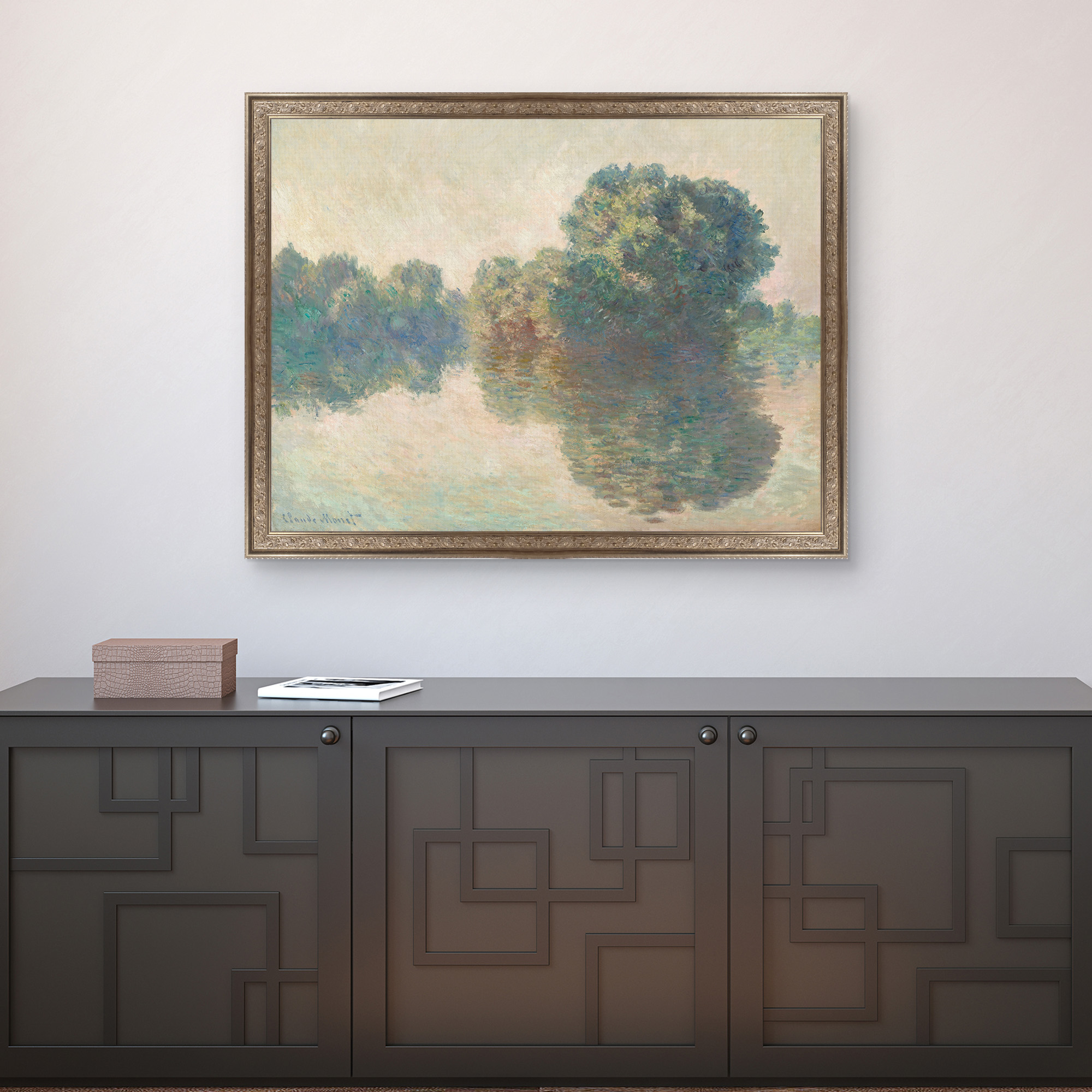 The Seine at Giverny Framed Canvas