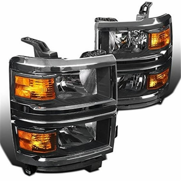 2014-2016 Chevy Silverado Replace Headlights - Black - Walmart.com