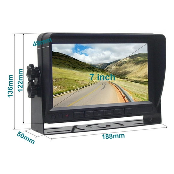 7" AHD 1080P Wireless 4CH Backup Camera Kit For Truck Trailer