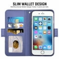 thumbnail image 2 of Étui pour Iphone 6 Iphone 6s, Étui en Cuir Fin Premium pour Téléphone Mobile avec Porte-Cartes Support Couverture Rabattable Compatible avec Iphone 6 Iphone 6s - Bleu, 2 of 7