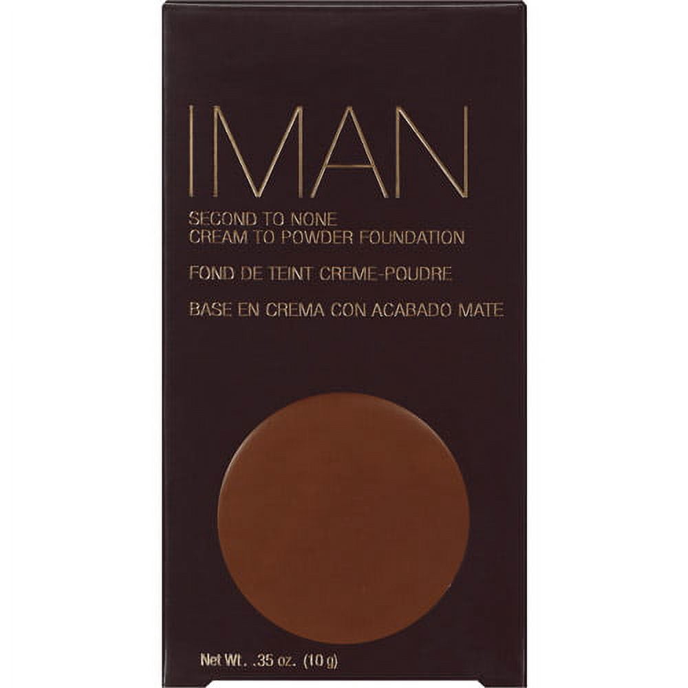 IMAN Cosmetics Second to None Cream to Powder Foundation, Deep Skin, Earth 6