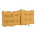 thumbnail image 2 of 18-inch by 38-inch Solid Microsuede Tufted Chair Cushion Yellow-Color, 2 of 2
