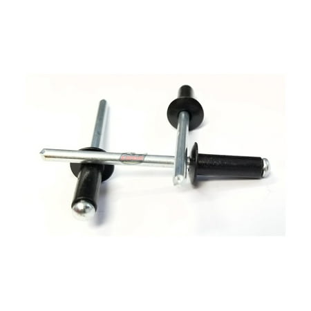 

Black 3/16 Blind Pop Rivets Aluminum Small Head with Steel Mandrel Fasteners .250 - .375 Grip Range