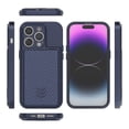 thumbnail image 4 of ELEHOLD for iPhone 14 Plus Hard Phone Case with Back Card Holder Full Body Protection Shockproof Slim Lightweight Case,darkblue, 4 of 7