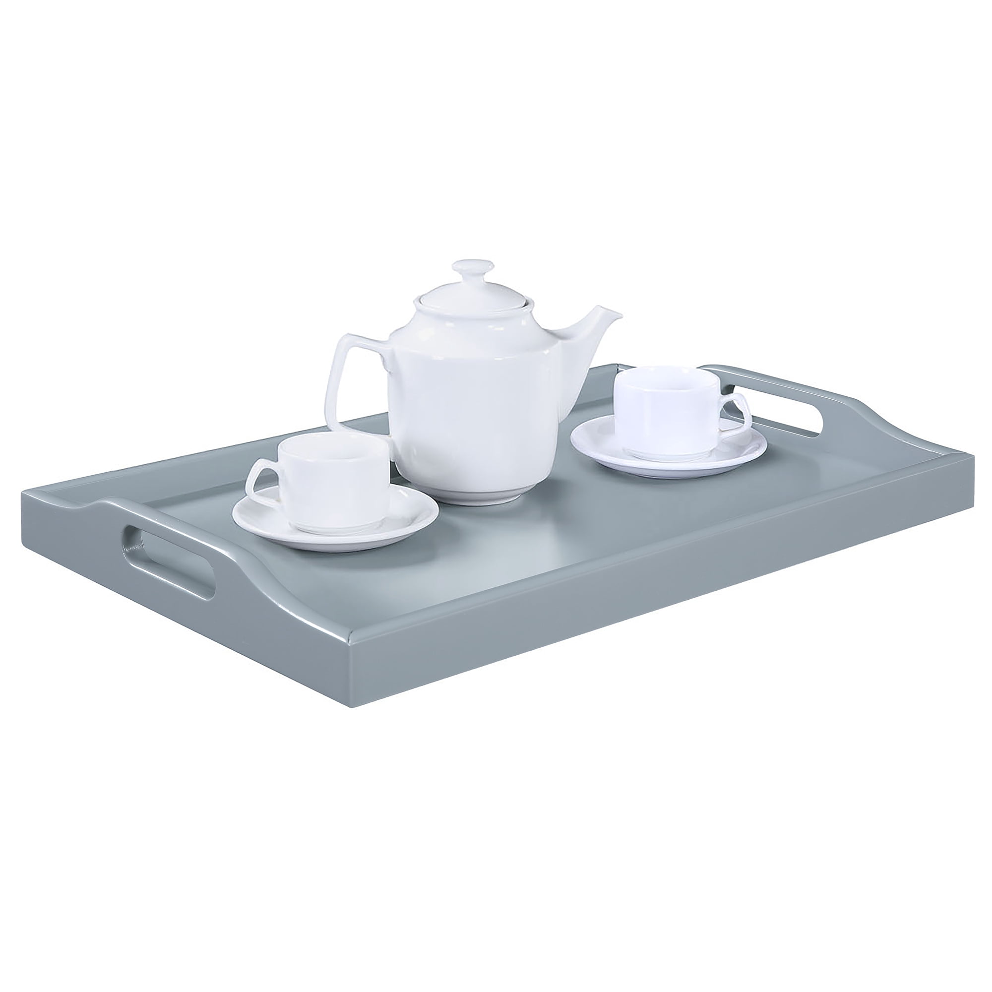 Convenience Concepts Designs2Go Serving Tray in Gray Wood Finish