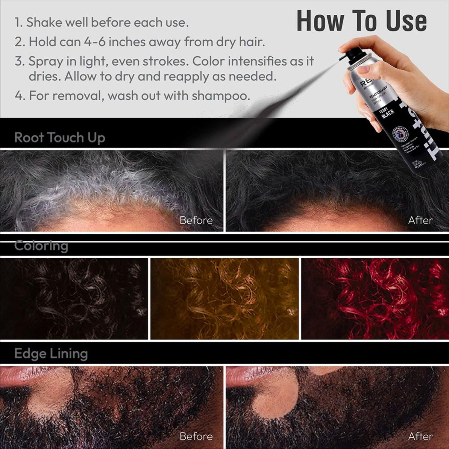 Tintation Temporary Hair Color Root Touch Up Color Spray X- Large (11.5oz) 4X Larger Than Regular Size