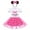 Hot Pink + White, variant on Baby Girl Toddler Kids Birthday Party Dress Halloween Mouse Costume Short Sleeve Princess Polka Dots Mini Tutu Tulle Dress Headband Set Christmas Carnival Fancy Dress Up 3-4 Years Hot Pink + White