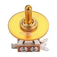 thumbnail image 3 of Guitarra eléctrica dorada duradera con interruptor de cobre y aro de ritmo de aleación dorado, 3 of 9