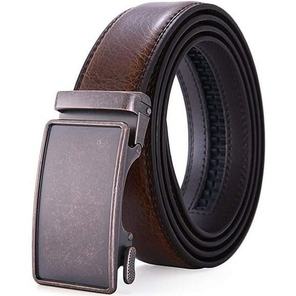 Men’s Belt Ratchet Automatic Belt for Men 35 mm Wide Leather Belt