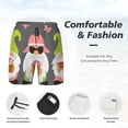 thumbnail image 3 of Daiia Summer Gnome 1 Mens Swim Trunks Swim Shorts Quick Dry Swim Shorts with Mesh Lining Pockets-Small, 3 of 9