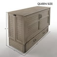 thumbnail image 2 of Poppy Queen Size Murphy Bed Cabinet with Storage & Charging Ports, 2 of 6
