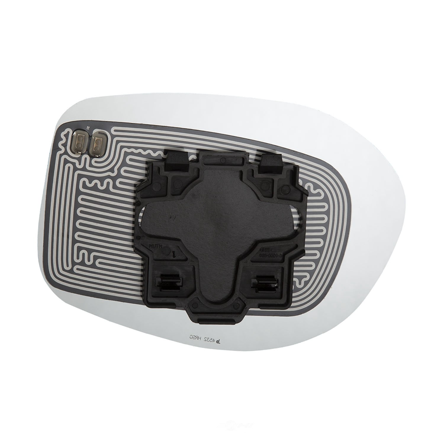 Burco Side View Mirror Replacement Glass with Motor Mount Plate - Clear Glass - 4532HRSG