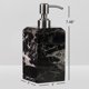 thumbnail image 2 of Juego de baño de lujo de mármol Silver Dragon: elegancia en blanco y negro con brillo suave, fácil limpieza, accesorios de baño, accesorios de baño, 2 of 7