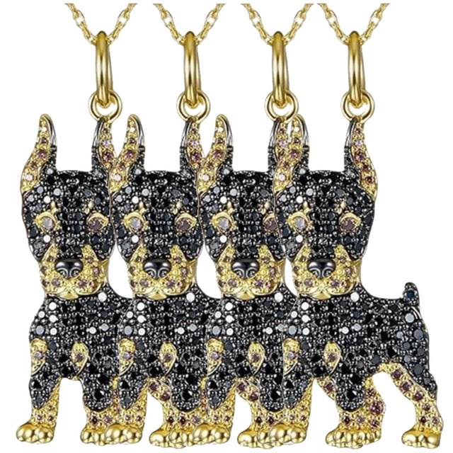 Collar DogNeck12 para Dama High Monaco Negro Metal Cadena y Dije MXNKG-004