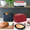 thumbnail image 3 of Cotton/Polyester Quilted Toaster Cover for Four Slice Toaster and Dust & Fingerprint Protection, Machine Washable. Red, 3 of 5