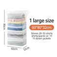 thumbnail image 2 of No Vacuum Closet Storage Bags, Transparent Large Capacity Foldable Zip Seal Space Saving Organizer, Storage Pouches for Clothes Bedding Blankets, L, 2 of 10