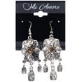 thumbnail image 2 of Mi Amore Antiqued Dangle-Earrings Silver-Tone/Brown, 2 of 2